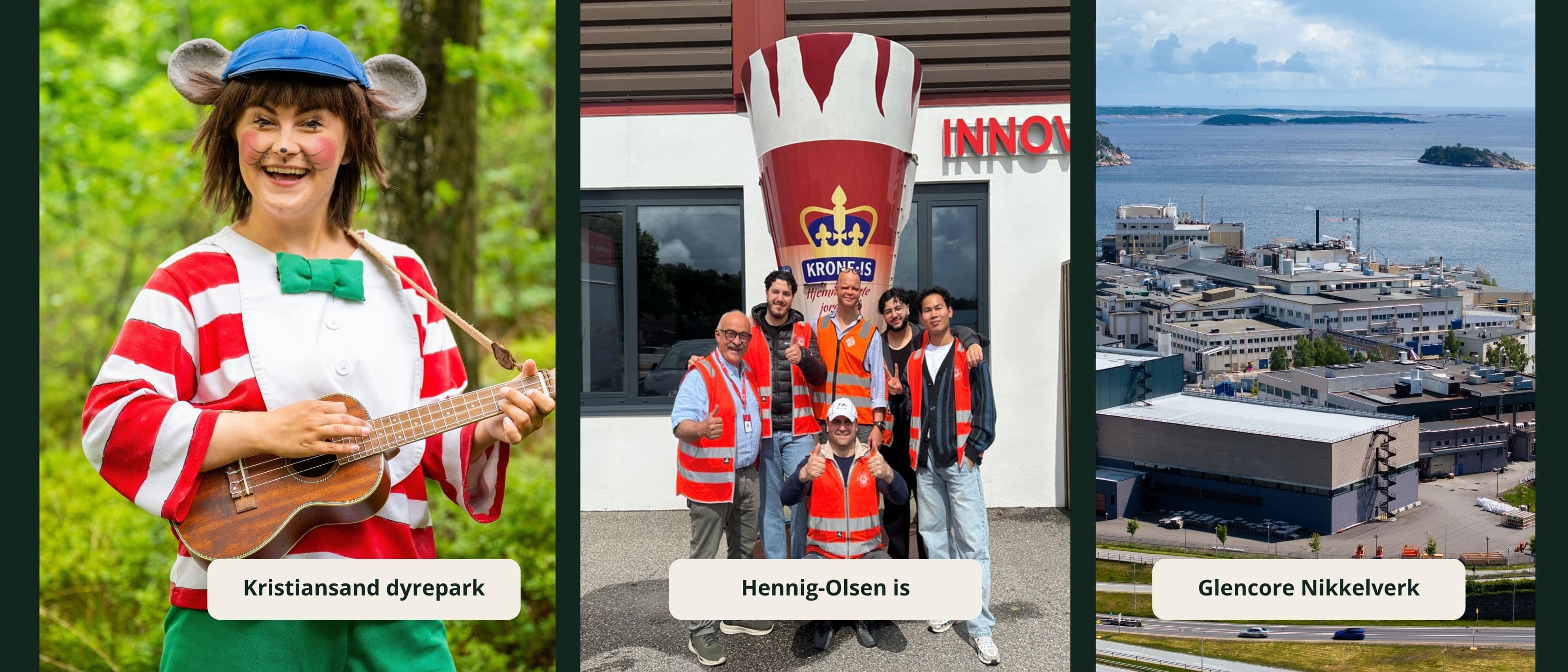 Backyard Kristiansand, studietur til Kristiansand Dyrepark, Hennig-Olsen is og Glencore Nikkelverk